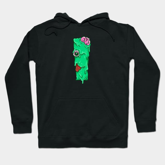 I grime melted letter zombie Hoodie by yogisnanda